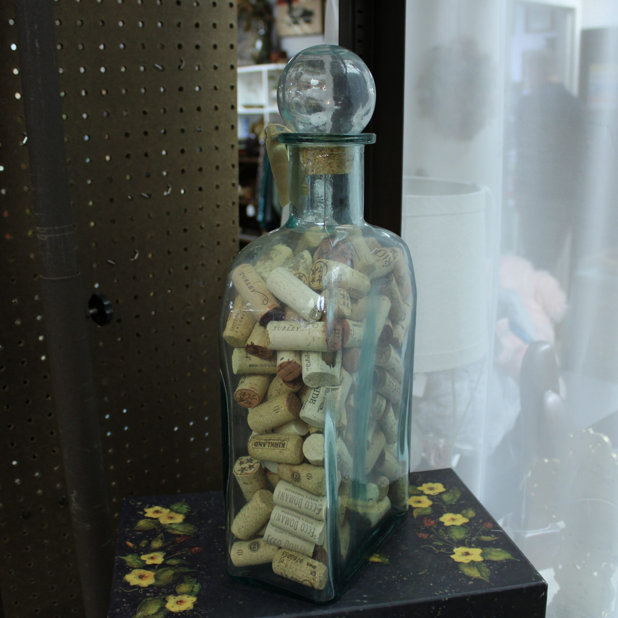 Large Decorative Glass Container with Glass & Cork Stopper – Filled with  Wine Corks – #736 – It's Bazaar on 21st Street