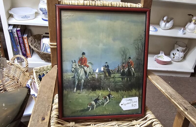 Vintage Equestrian Picture – Framed
