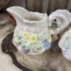 Vintage Cream and Sugar Set - Yellow Flowers - Image 3