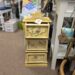 Yellow Cabinet with Painted Bird Design