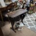 Wood End Table with Book Rack