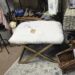 Uttermost White Fur Ottoman/Bench