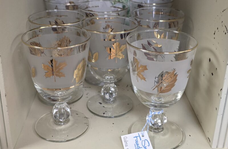 Vintage Libby Gold Foliage Glasses – Set of 8 – #1283
