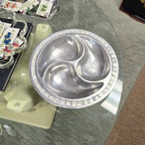 Vintage Towle Silversmith Dish with Mother of Pearl Trim - #334