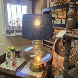 Gorgeous Lasoy Lamp with Glass Base and Heavy Shade - Lighted Base - #1914