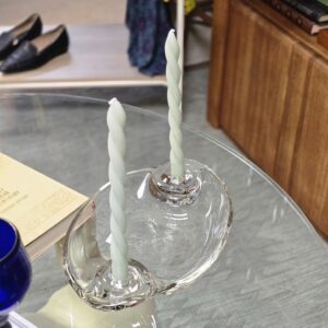 Vintage Glass Centerpiece with Double Candleholders - #1178