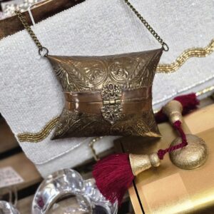 Vintage Brass and Copper Pillow Purse - #C200