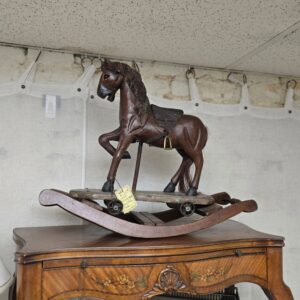 Carved Rocking Horse - Beautifully Made - Antique Replica