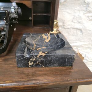 Black marble Ashtray - Vermont Marble Company - #B144