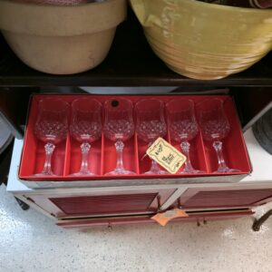 Six Crystal Glasses