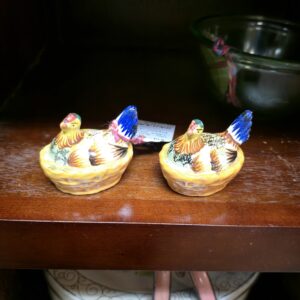 Vintage Hen-on-Nest Salt and Pepper Set - #1740
