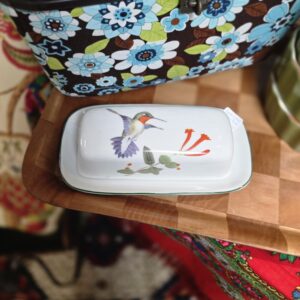 Hummingbird Butter Dish