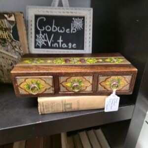 Floral 3-Drawer Storage Chest - Wooden