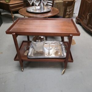 Mid-Century Modern Wood bar Cart - #B96