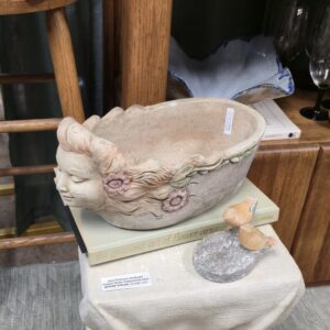Maiden Cast Stone Planter - Signed Hayden Larson - 1992 - #1303