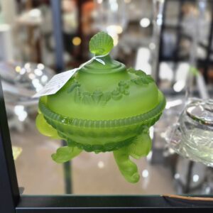 Westmoreland Argonaut Shell Satin Green Mist Candy Dish - As Is - #5578
