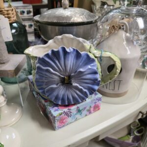 Fitz and Floyd Pansy Pitcher by Omnibus - Vintage - #5037