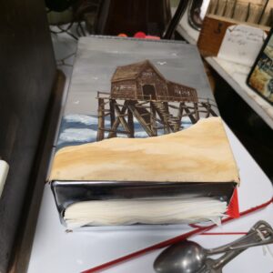 Bait Shack Art - On Napkin Dispenser