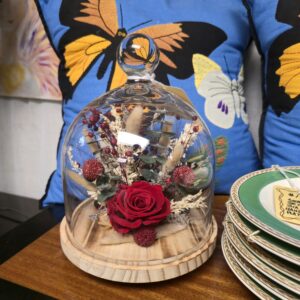 Preserved Dried Flowers in Cloche