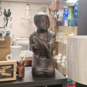 Shaolin Monk Holding Cymbals - Bronze Colored - #5426