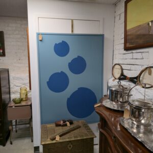 Large Framed Original Bubble Painting - Blue - #A190