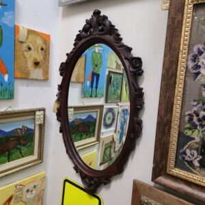 Gorgeous Ornate Beveled Mirror - Wooden Frame