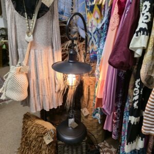 Designer Black Iron Lamp with Edison Bulb - Crestview Collection