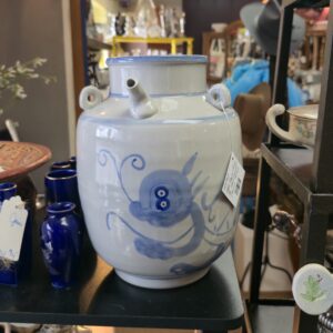 Blue Dragon Wine Jug - Hand Painted - Chinese - #5469
